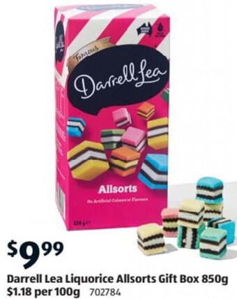 ALDI Darrell Lea Liquorice Allsorts Gift Box 850g offer