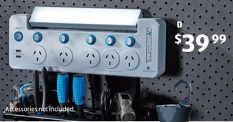 ALDI Workshop Powerboard with Light offer