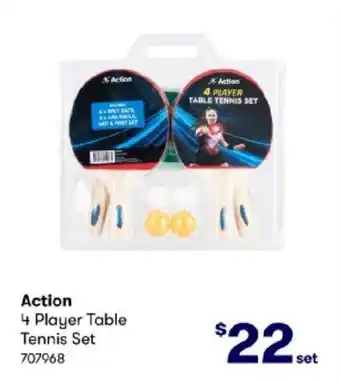 BIG W Action 4 Player Table Tennis Set offer