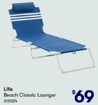 BIG W Life Beach Classic Lounger offer