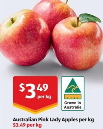 ALDI Australian Pink Lady Apples per kg offer
