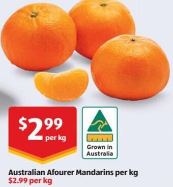 ALDI Australian Afourer Mandarins per kg offer