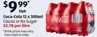 ALDI Coca-Cola 12 x 300 ml offer