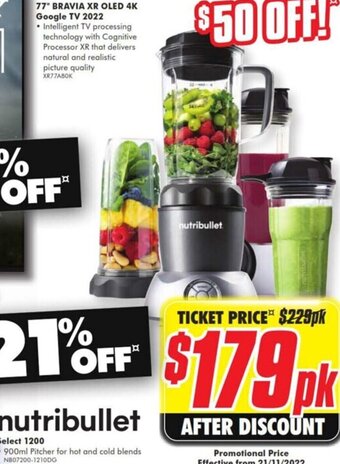 The Good Guys Nutribullet Select 1200 offer
