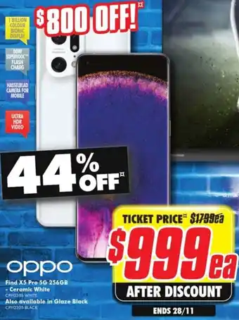 The Good Guys oppo Find X5 Pro 5G 256GB -Ceramic White offer