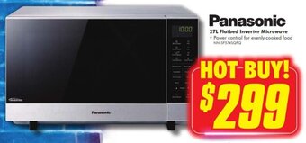 The Good Guys Panasonic 27L Flatbed Inverter Microwave offer