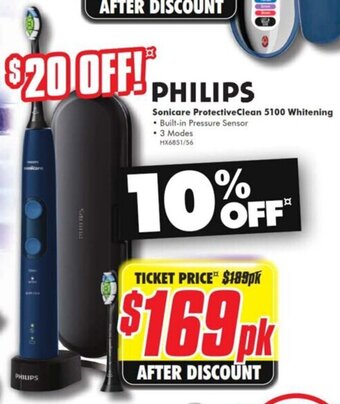 The Good Guys Philips Sonicare ProtectiveClean 5100 Whitening offer