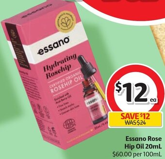 Coles Essano Rose Hip Oil 20ml offer