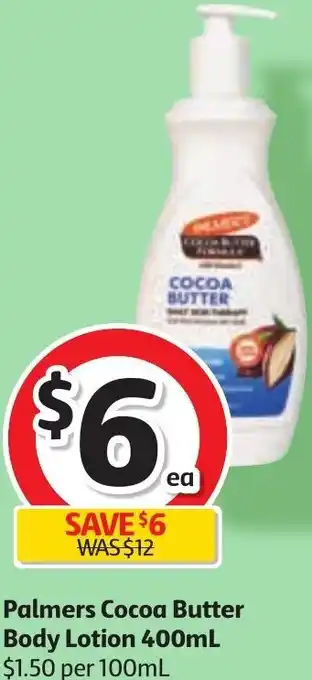 Coles Palmers Cocoa Butter Body Lotion 400ml offer