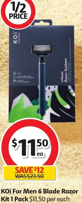 Coles KOi For Men 6 Blade Razor Kit 1 Pack offer