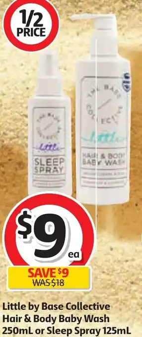 Little by Base Collective Hair & Body Baby Wash 250ml or Sleepy Spray 125ml
