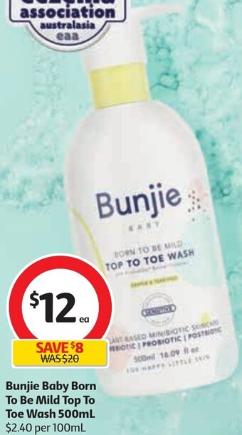Bunjie Baby Born to Be Mild Top to Toe Wash 500ml
