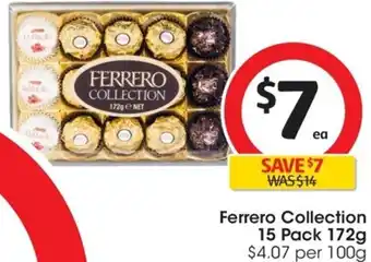 Coles Ferrero Collection 15 Pack 172g offer