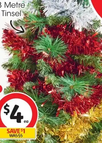 Coles Coles Tinsel 3 Metres offer