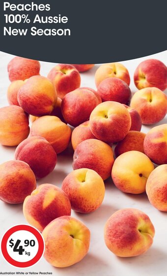 Coles Australian White or Yellow Peaches offer
