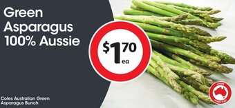 Coles Coles Australian Green Asparagus Bunch offer