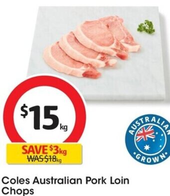 Coles Coles Australian Pork Loin Chops offer