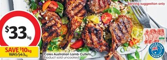 Coles Coles Australian Lamb Cutlets offer