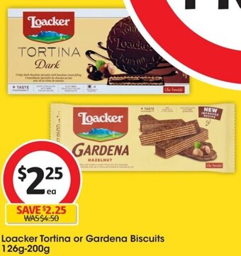 Coles Loacker Tortina or Gardena Biscuits 126g-200g offer
