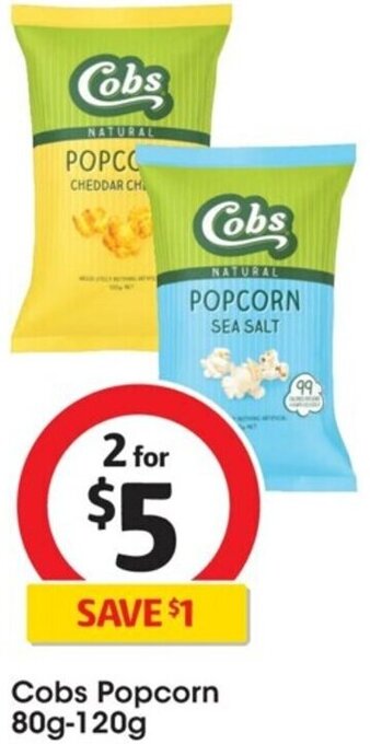 Coles Cobs Popcorn 80g- 120g offer