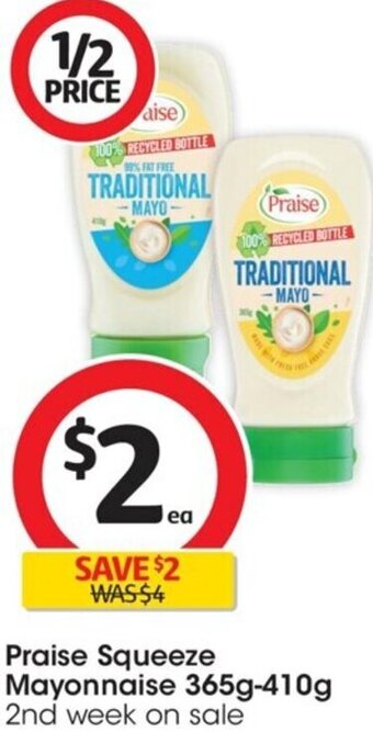 Coles Praise Squeeze Mayonnaise 365g-410g offer