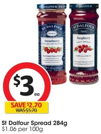 Coles St Dalfour Spread 284g offer