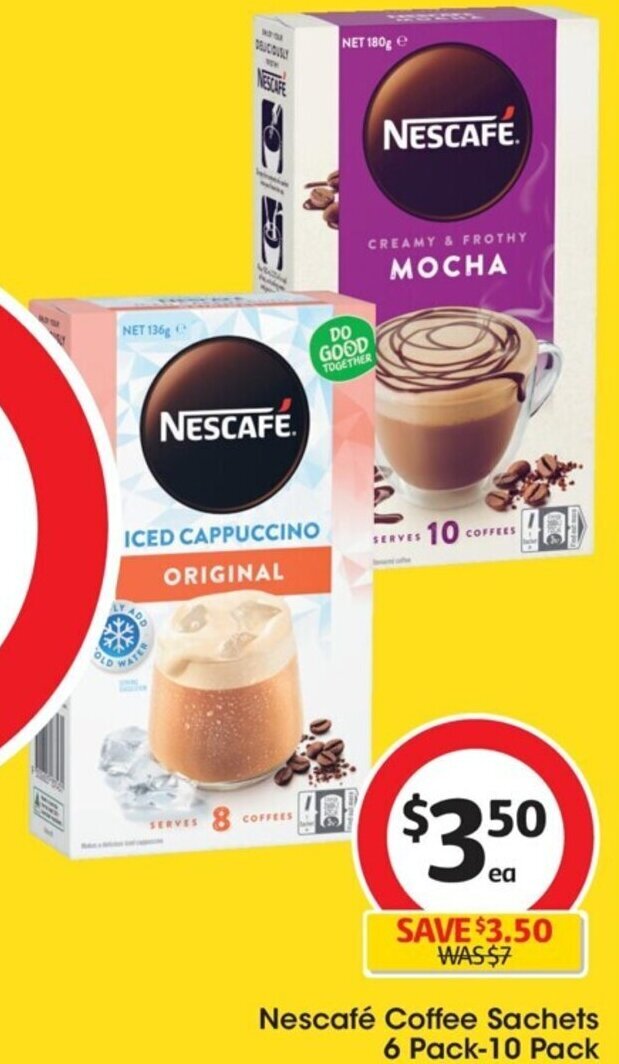 Nescafé Coffee Sachets 6 Pack offer at Coles