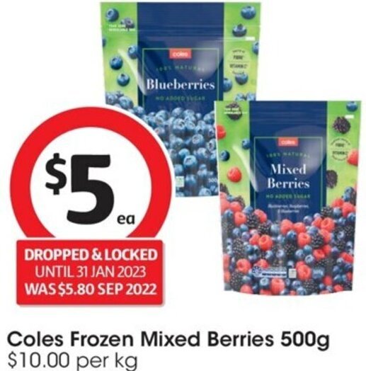 Coles Frozen Mixed Berries 500g offer at Coles