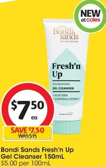 Coles Bondi Sands Fresh'n Up Gel Cleanser 150ml offer