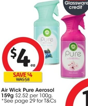 Coles Air Wick Pure Aerosol 159g offer