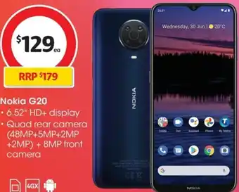 Coles Nokia G20 offer