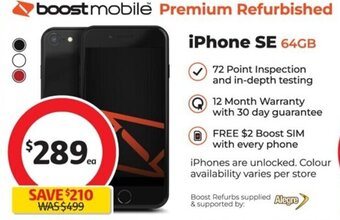 Coles iPhone SE 64GB offer
