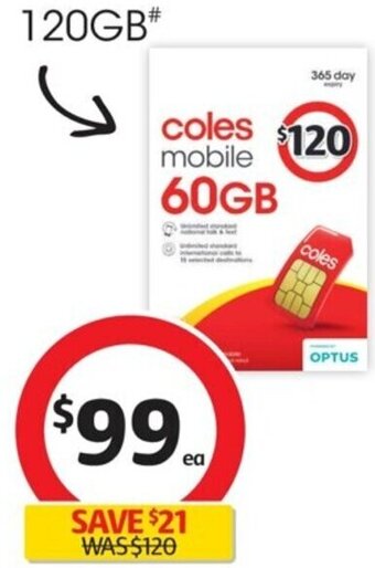 Coles Coles Mobile 60GB offer