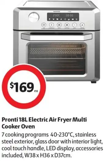 Coles Pronti 18L Electric Air Fryer Multi Cooker Oven offer