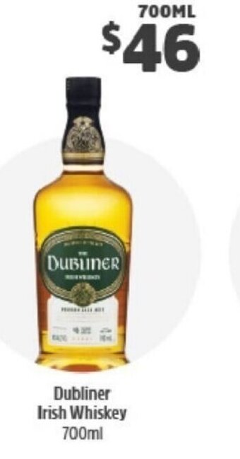 BWS Dubliner Irish Whiskey 700ml offer
