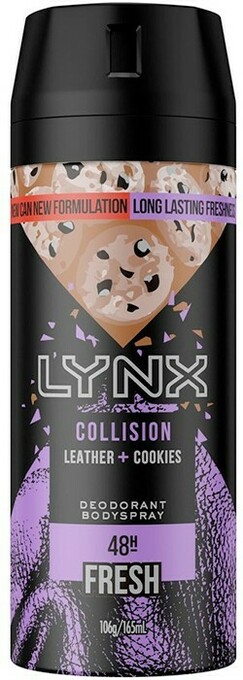 BIG W LYNX Collision Leather + Cookies Aerosol Deodorant 165mL offer