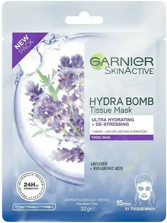 Garnier SkinActive Hydra Bomb Tissue Mask 32g - Lavender