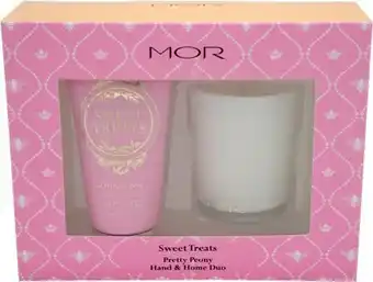 BIG W MOR Sweet Treats Duo Candle and Hand Cream - Pretty Peony offer