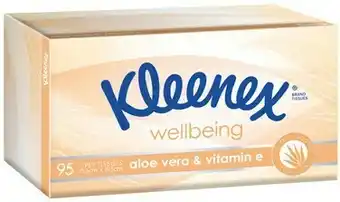 BIG W Kleenex Aloe Vera Tissues 3 Ply 95 Pack White Tissues offer