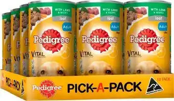 Pedigree 12-Pack Dog Food Can Varieties 1.5kg