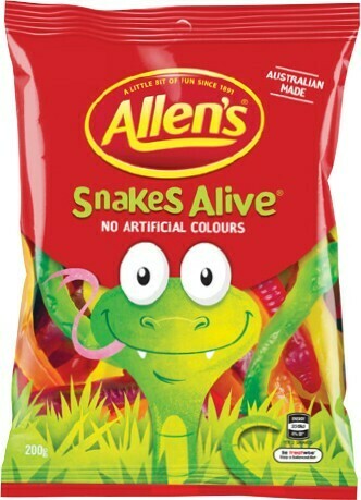 BIG W Allen's Snakes Alive 200g offer