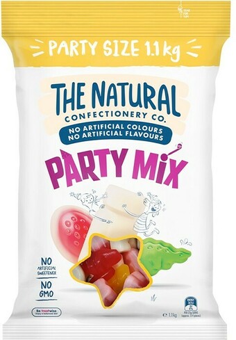 BIG W The Natural Confectionery Co. Party Mix Party Size 1.1kg offer