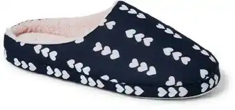 BIG W Brilliant Basics Women's Heart Print Scuff Slippers - Navy offer