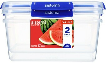 BIG W Sistema Klip It Plus Rectangle Container 3.35L 2 Pack offer