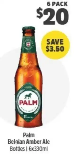 BWS Palm Belgian Amber Ale Bottles 6x330ml offer