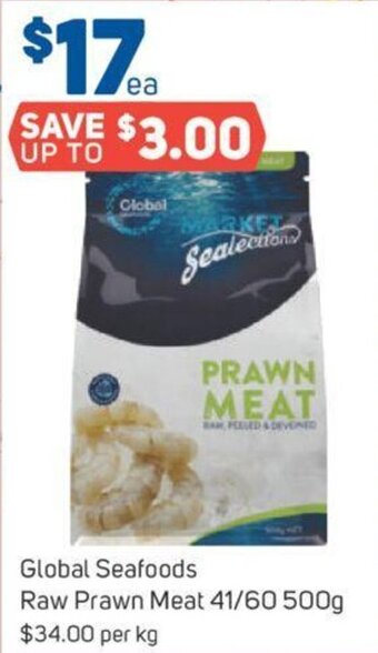 Foodland Global Seafoods Raw Prawn Meat 41/60 500g offer