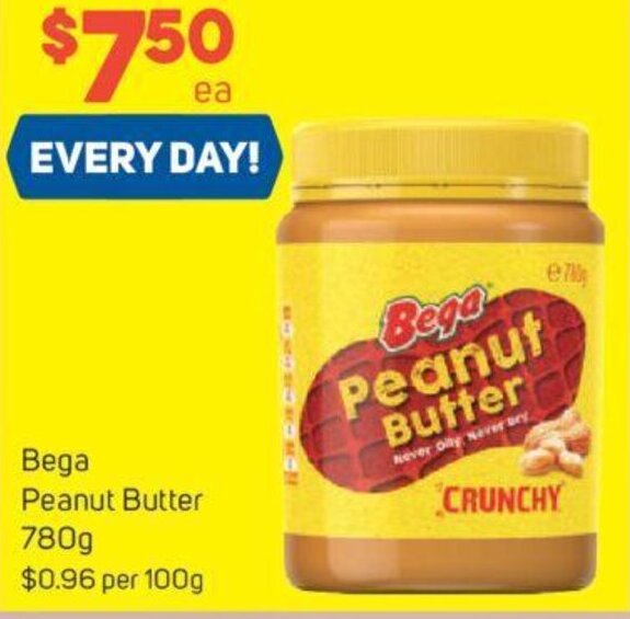 Bega Peanut Butter 780g offer at Foodland
