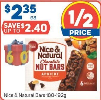Foodland Nice & Natural Bars 180-192g offer