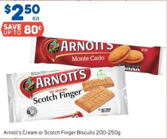 Foodland Arnott's Cream or Scotch Finger Biscuits 200-250g offer