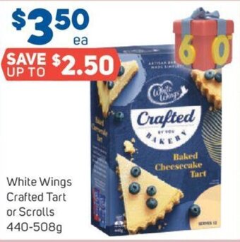 Foodland White Wings Crafted Tart or Scrolls 440-508g offer